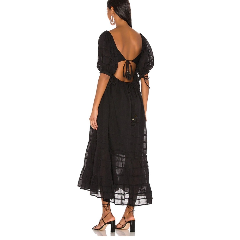 Free People Let’s Be Friends Black Boho Maxi Dress